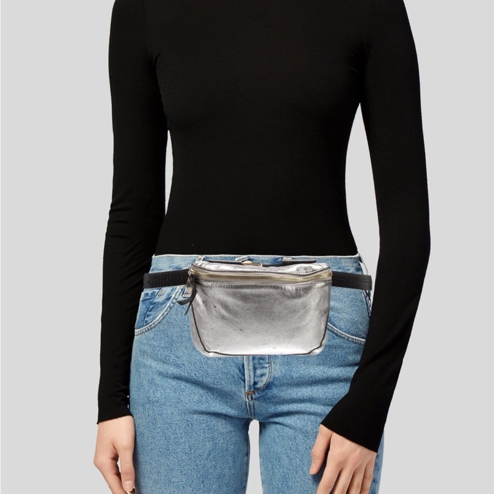 Clare V Metallic Waist Bag